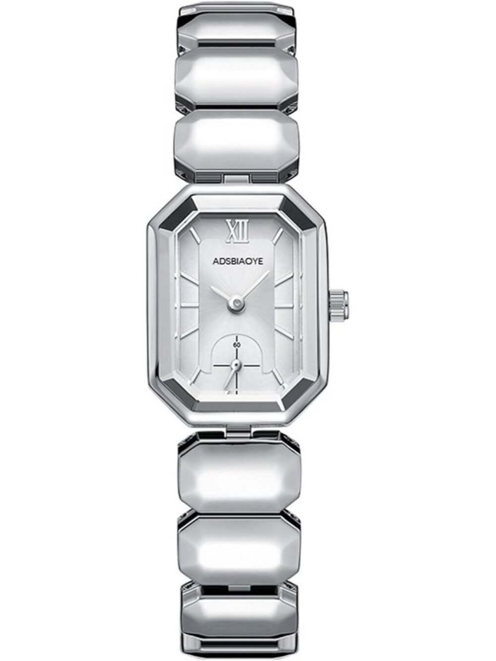 Women's Silver Rectangle Bracelet Dainty Stainless Steel Band Quartz Wrist Watch